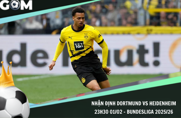 Nhận Định Dortmund vs Heidenheim 23h30 01/02 – Bundesliga 2025/26